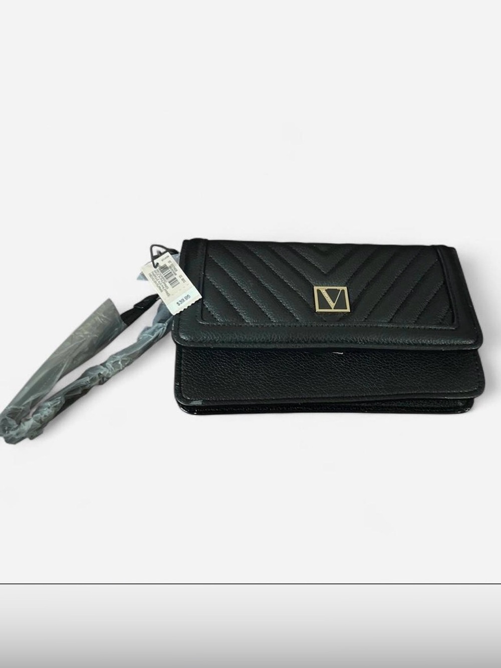Victoria's Secret Black Quilted Wristlet
